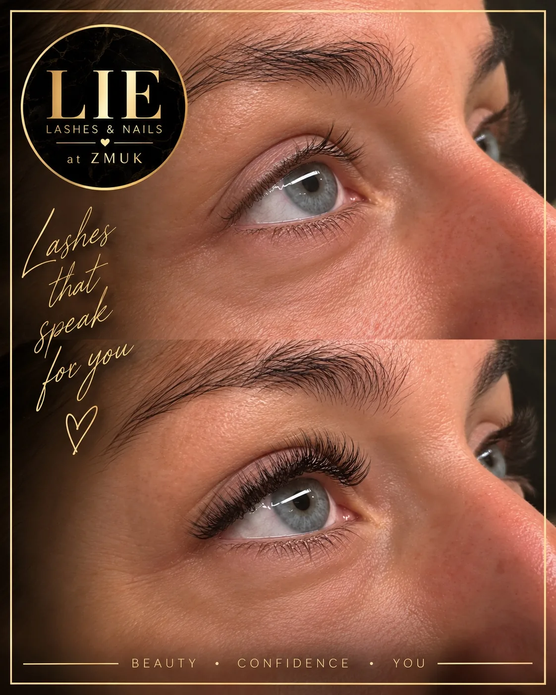 Eksempel på Lash extensions hos LIE